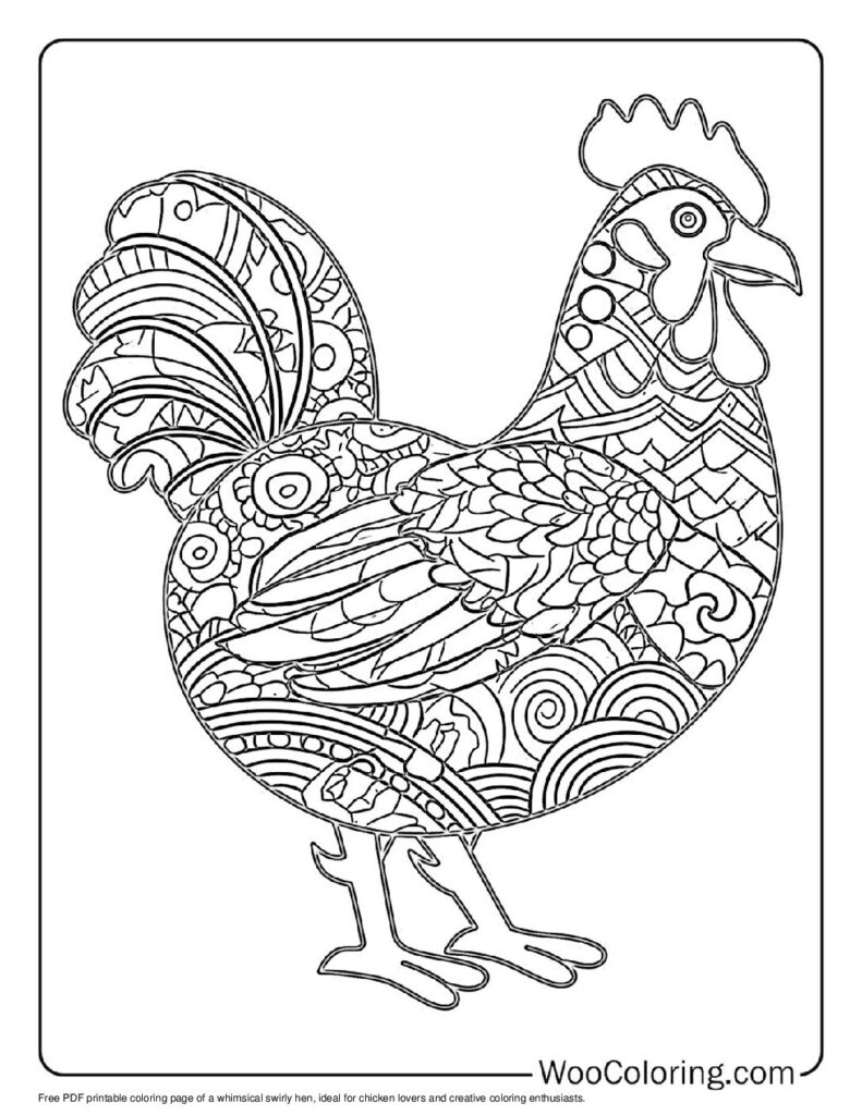 100 Chicken Coloring Pages Free PDF To Print Woo Coloring