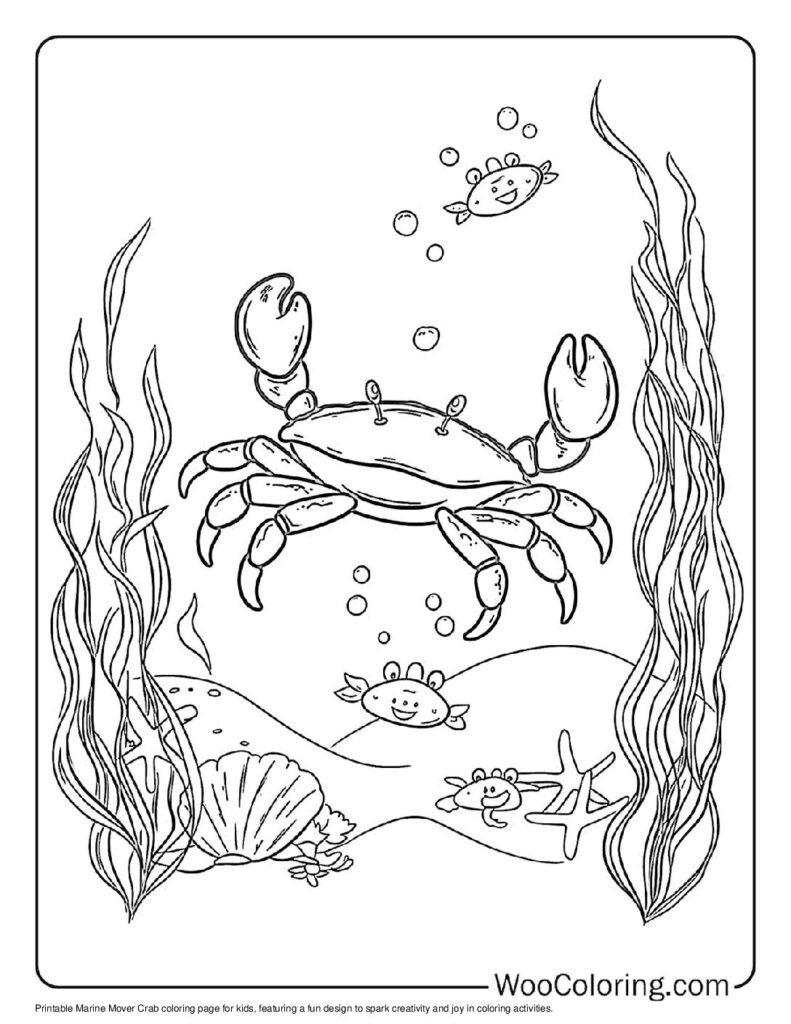 Free Printable Crab Coloring Pages
