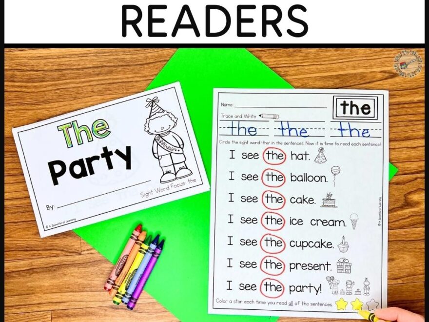 100 Printable Sight Word Readers For Kindergarten A Spoonful Of Learning