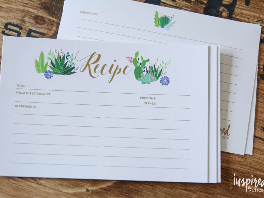 12 Free Printable Recipe Card Sets