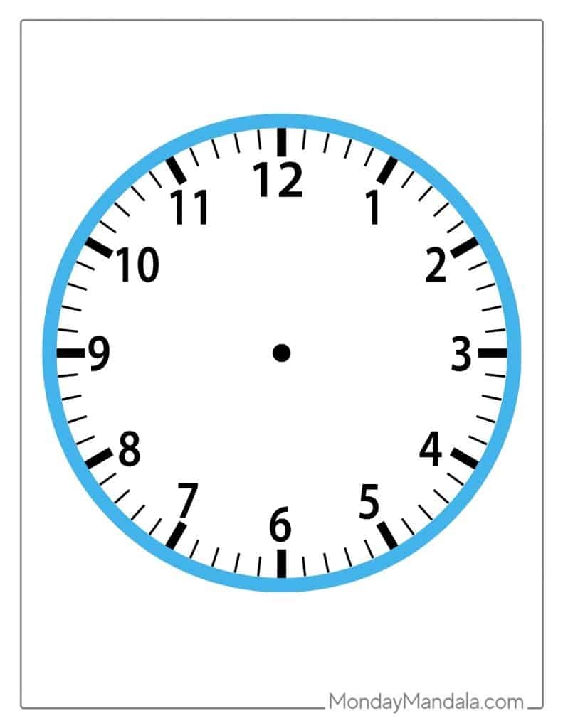 14 Printable Clock Faces Free PDFs To Download Print 