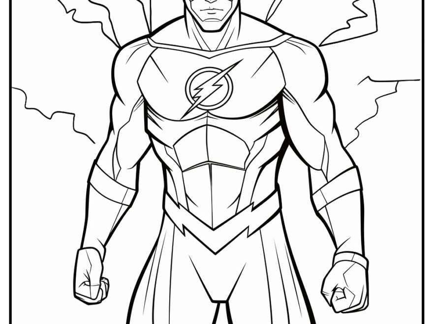 15 Flash Coloring Pages Easy Free Printables