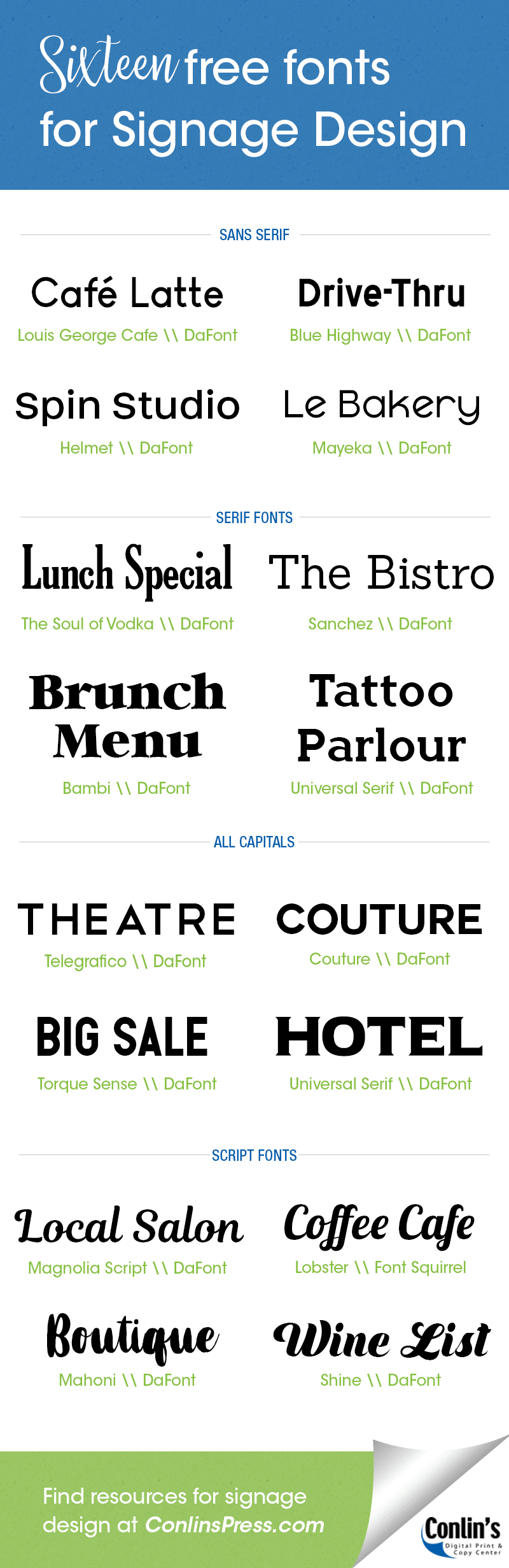 16 Free Fonts For Signage Design 