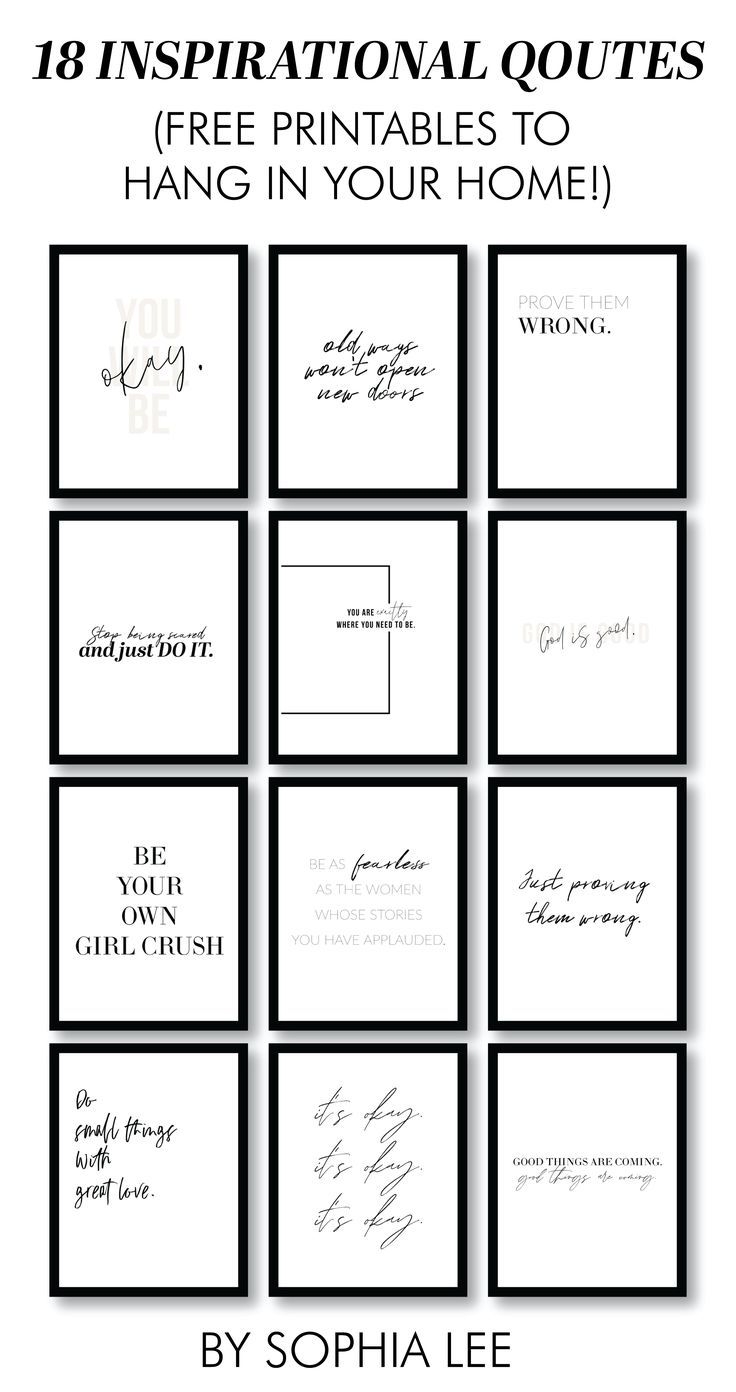 Free Printable Wall Art Quotes