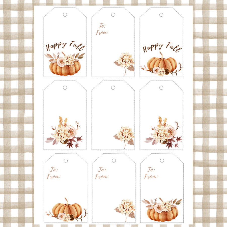 Free Fall Printable Gift Tags