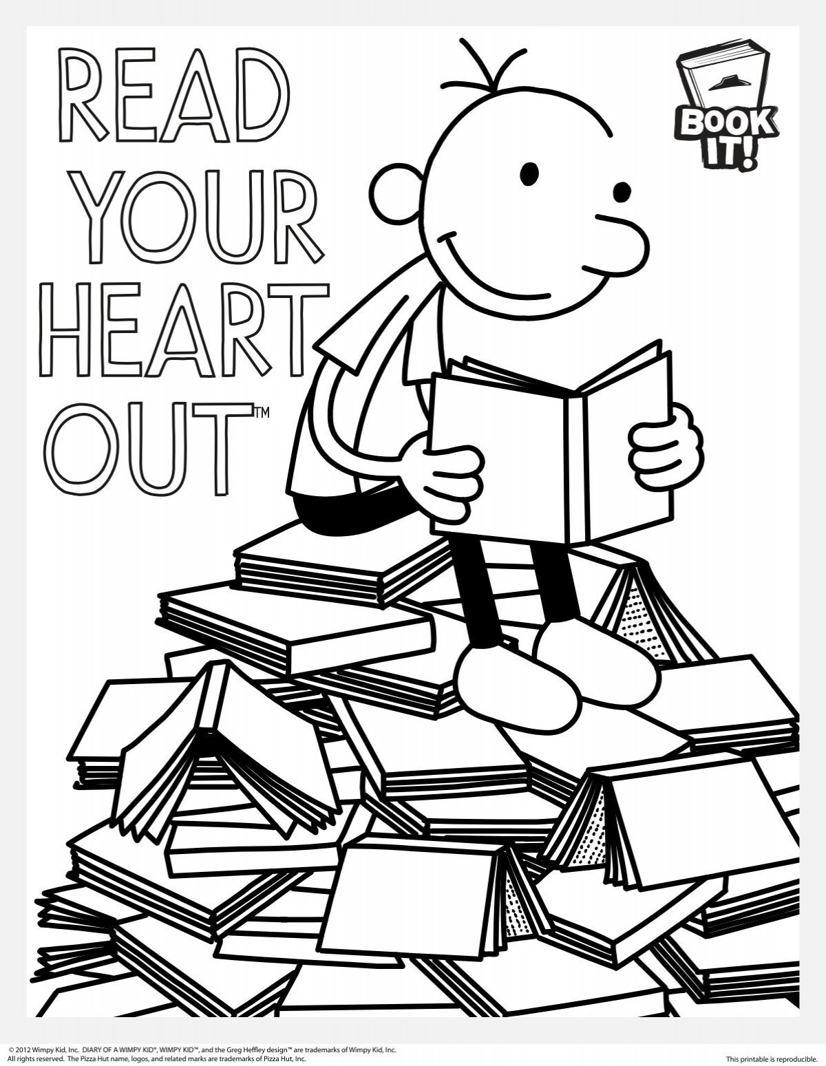 2012 Wimpy Kid Inc DIARY OF A WIMPY KID WIMPY Book It 
