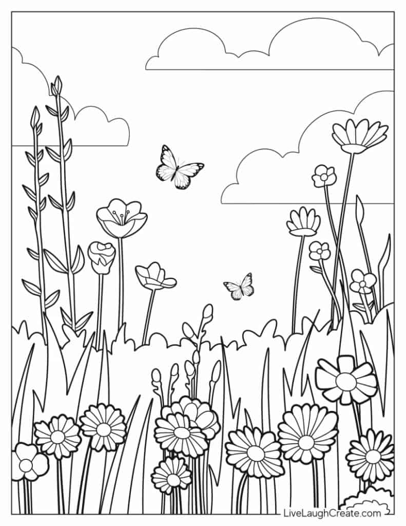 24 Garden Coloring Pages Free PDF Printables 
