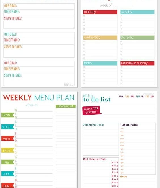 29 FREE Home Organization Printables