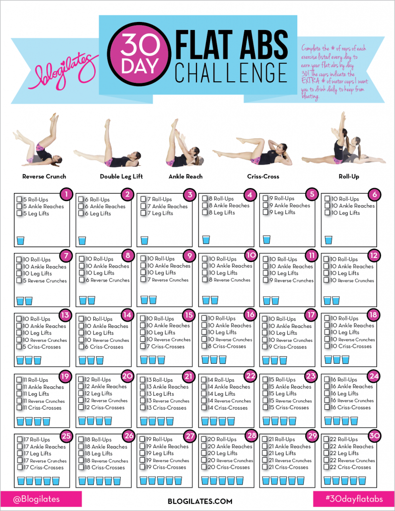 30 Day Exercise Challenge Hobsess