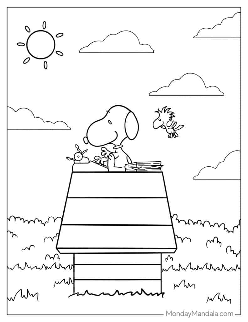 32 Peanuts Snoopy Coloring Pages Free PDF Printables 