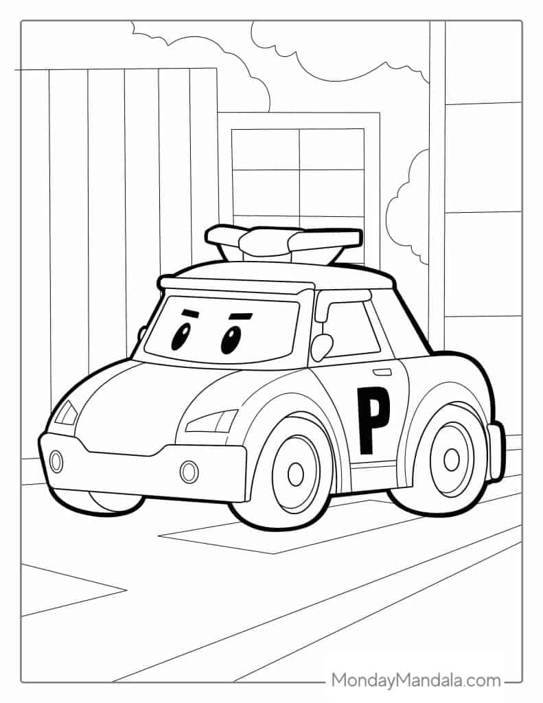 36 Police Car Coloring Pages Free PDF Printables 