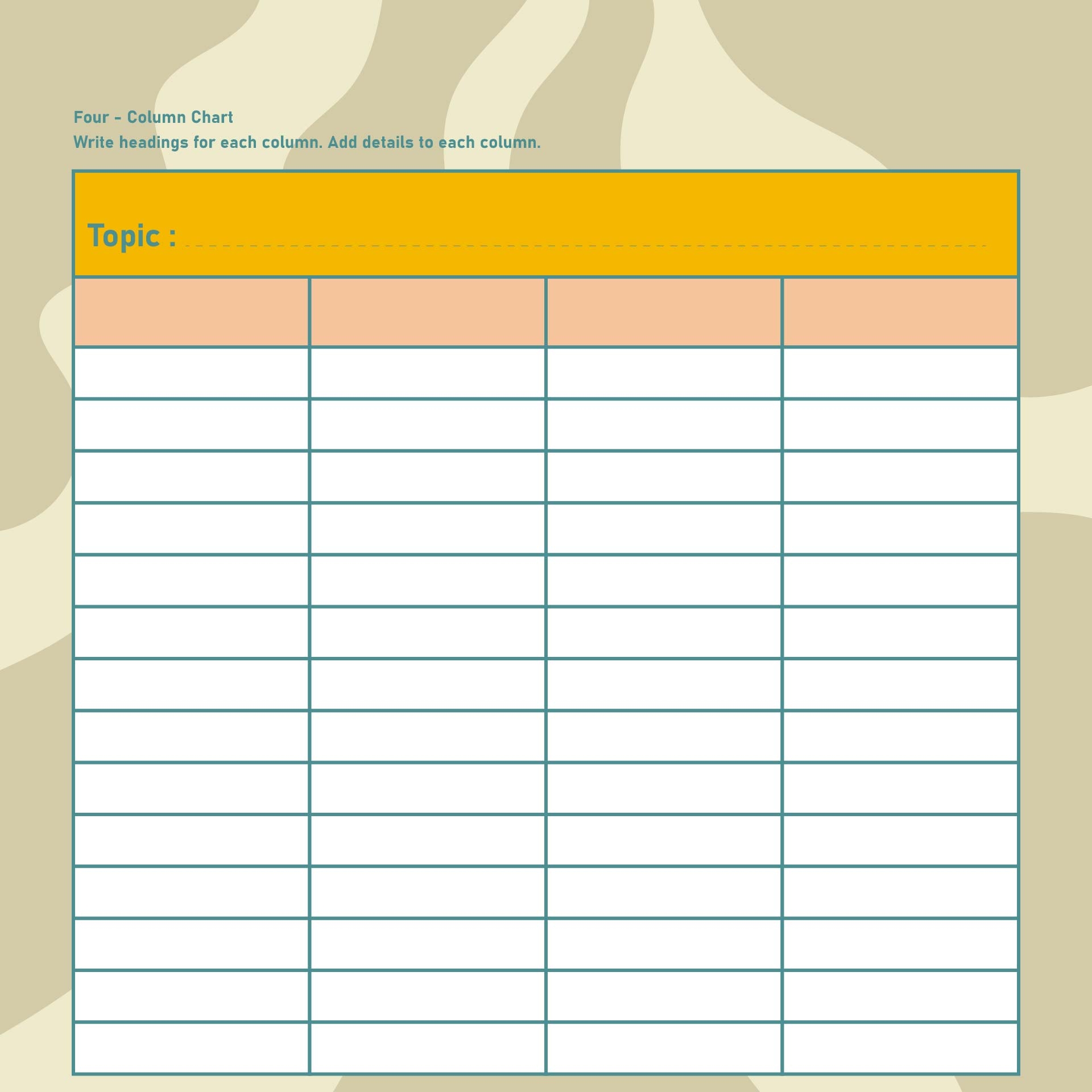 Free Printable 4 Column Ledger Paper