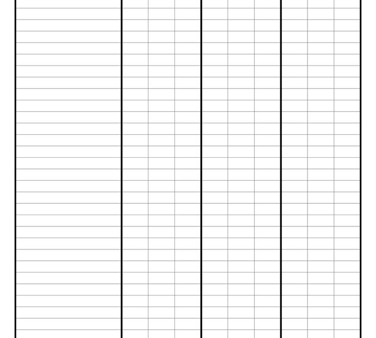 4 Column Sheet 10 Free PDF Printables Printablee