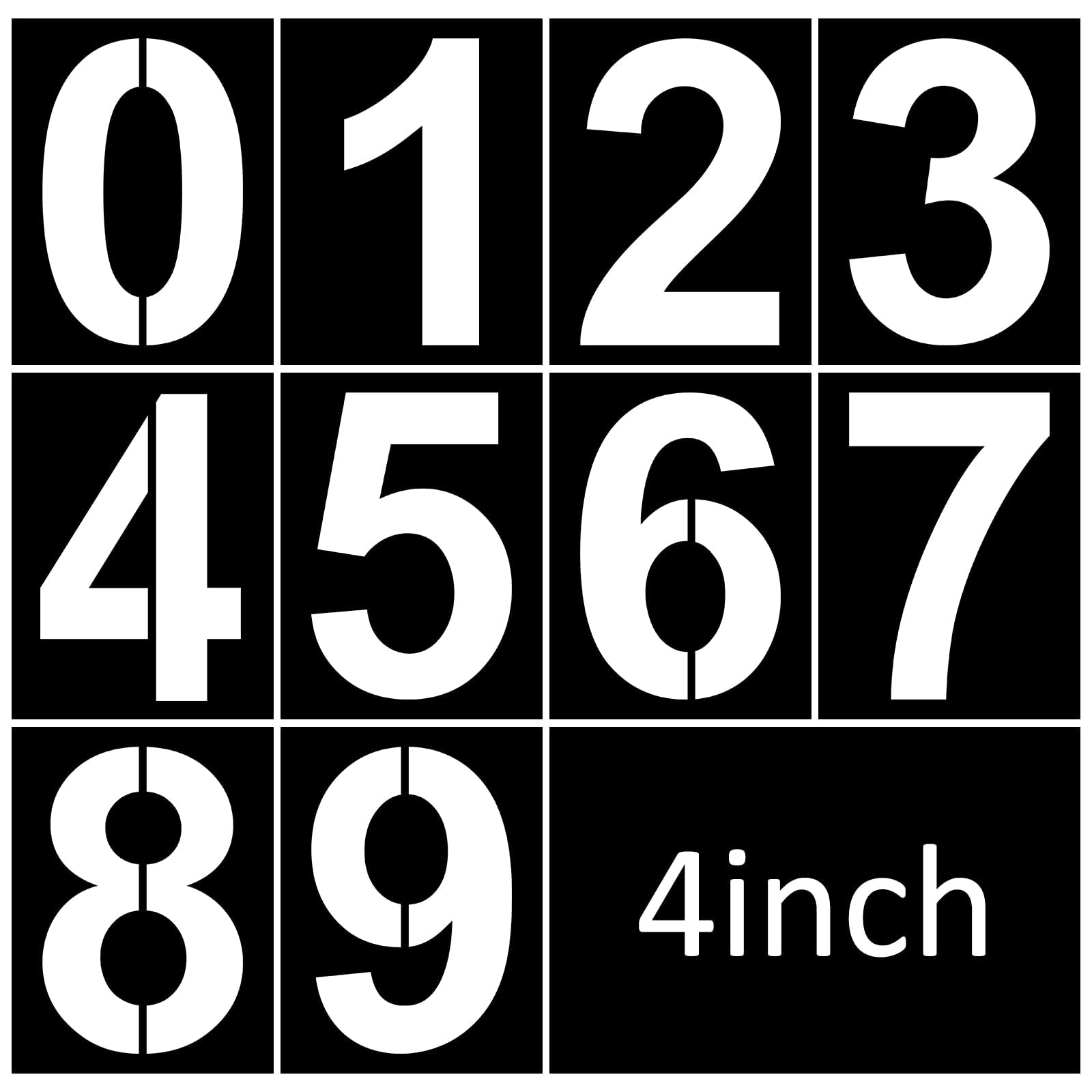 4 Inch Plastic Number Stencils Reusable Digital Templates For Cake Address Painting Amazon au Home