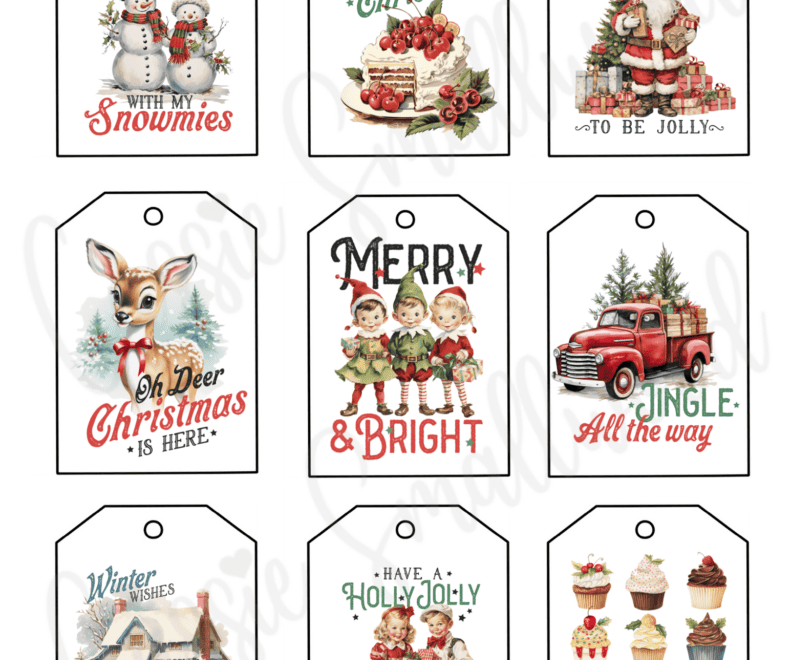 400 CUTEST Printable Christmas Tags Free PDF Cassie Smallwood