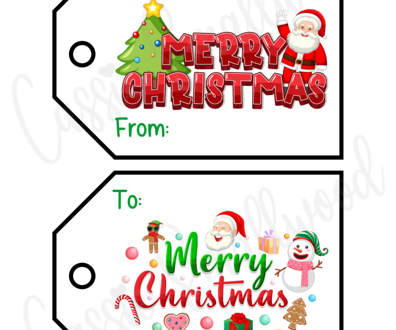 400 CUTEST Printable Christmas Tags Free PDF Cassie Smallwood