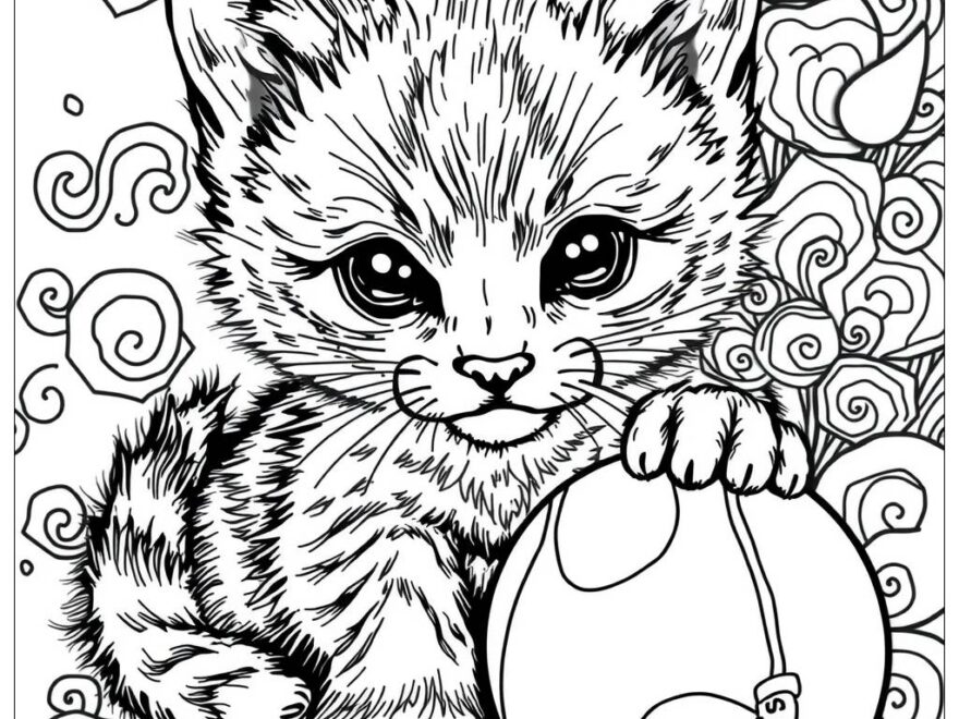 43 Kitten Coloring Pages Free PDF PNG Printables