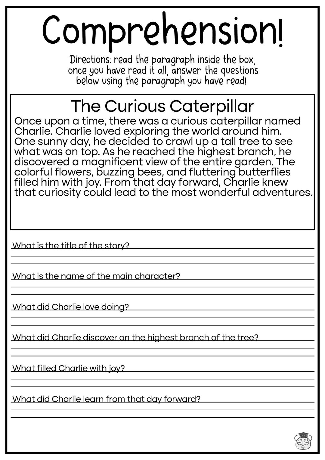 Free Printable Reading Comprehension Worksheets For 2Nd Grade