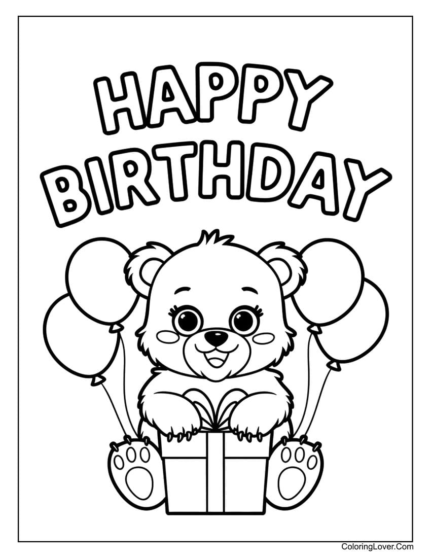 51 Happy Birthday Coloring Pages Free Printables For All Ages 