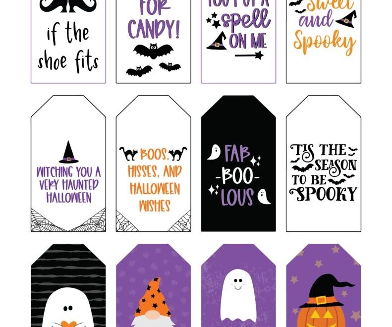 60 Free Printable Halloween Tags Printabulls
