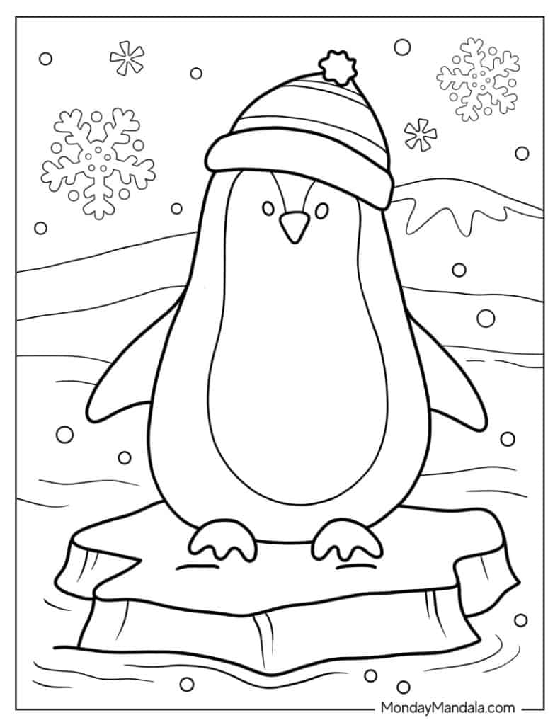 60 Winter Coloring Pages Free PDF Printables 