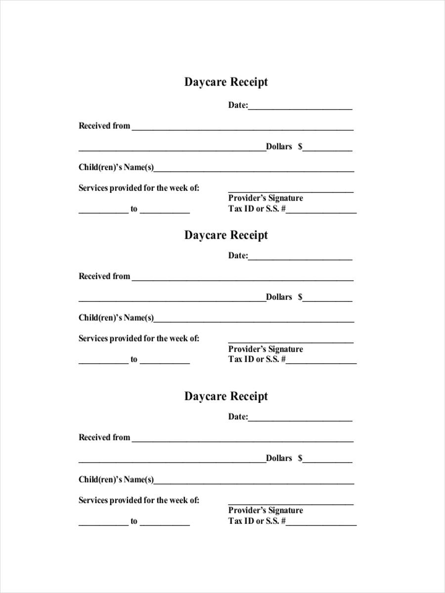 9 Daycare Receipt Examples To Download