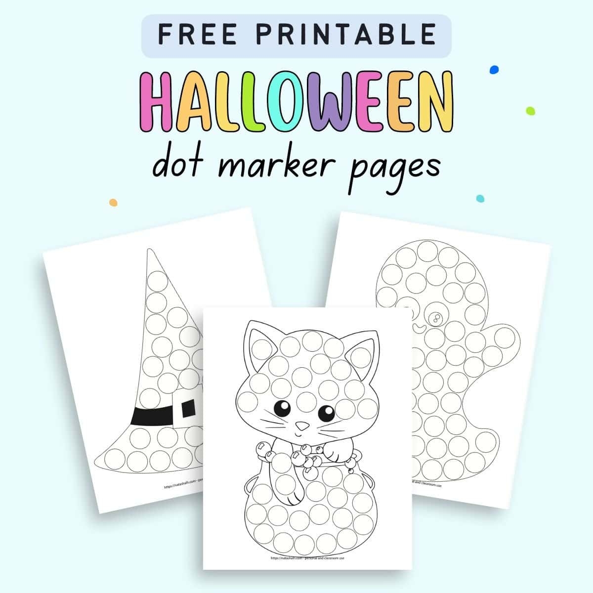 9 Free Halloween Dot Marker Printables No prep Fun For Tots Preschoolers The Artisan Life