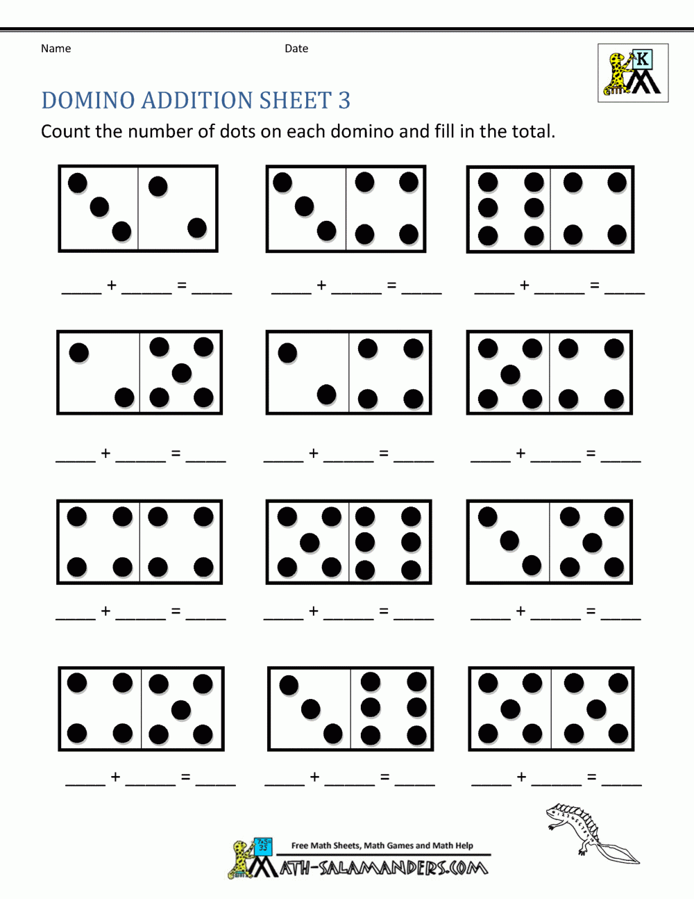 Free Printable Math Worksheets For Kindergarten