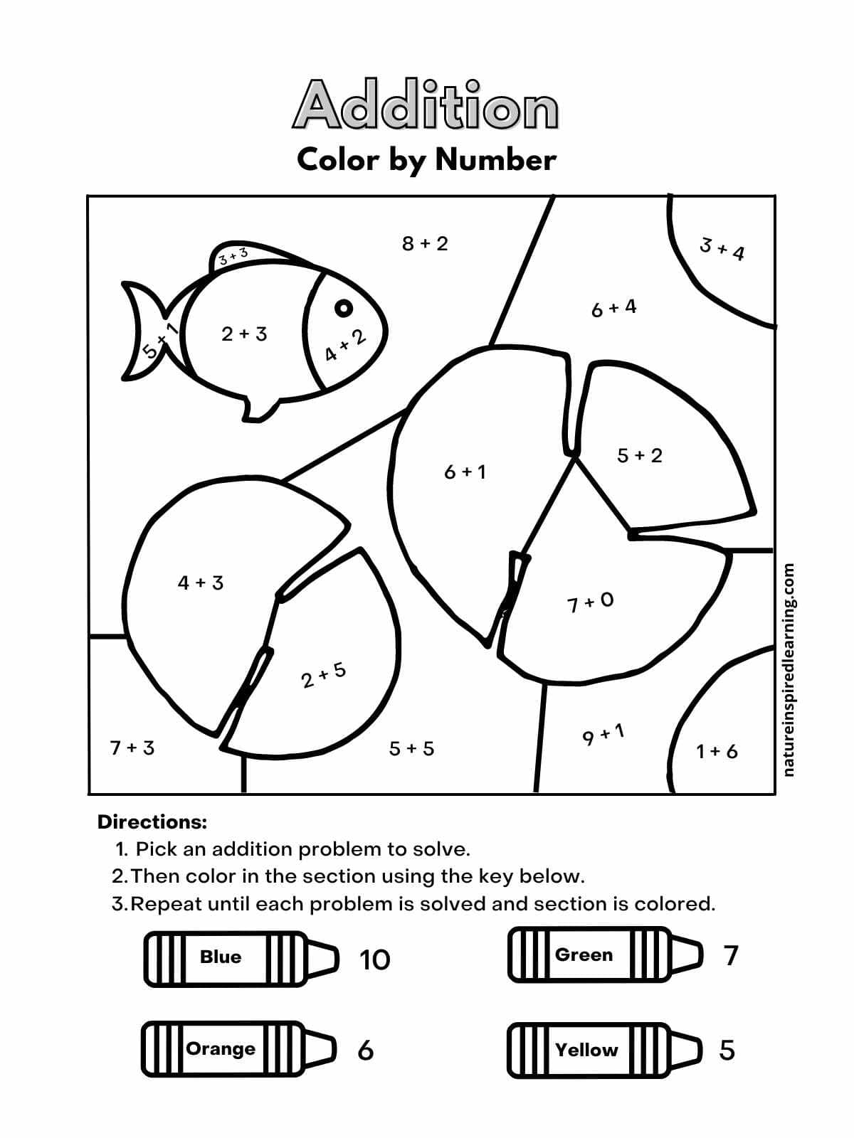Easy Color By Number Printables