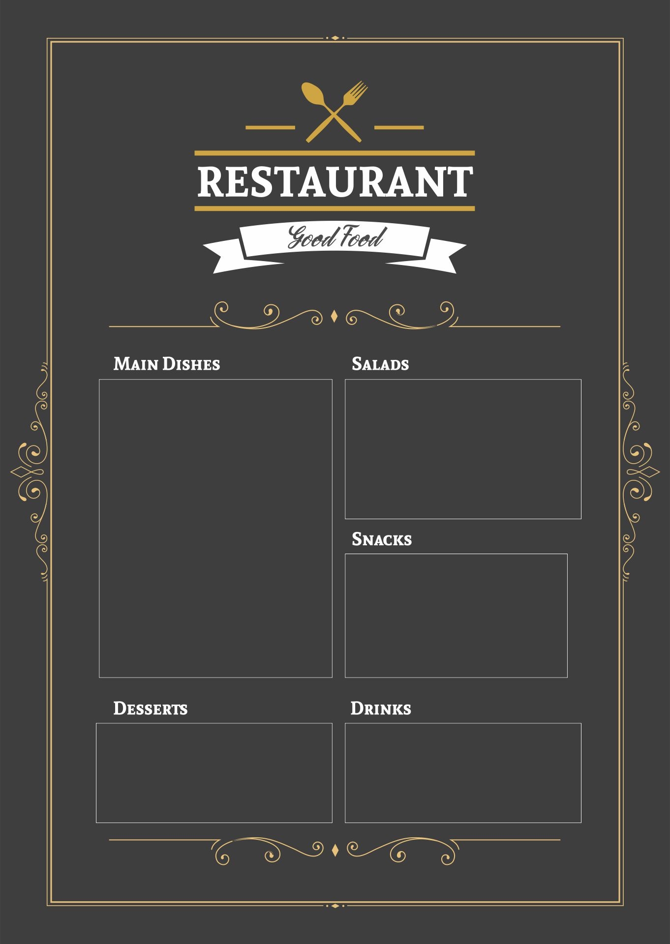 Adobe InDesign To Editable Printable Restaurant Menu R indesign