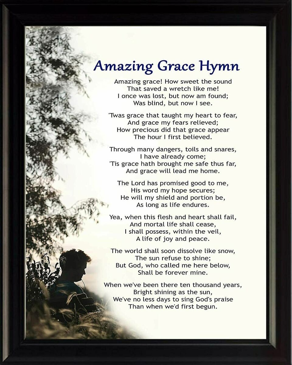 Amazing Grace Hymn How Sweet The Poster Print Picture Or Framed Wall Art EBay