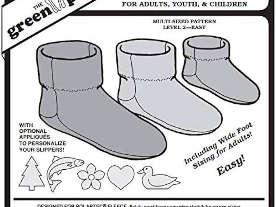 Amazon Fleece Polar Slippers 527 For Adults Youth And Children Sewing Pattern Pattern Only Arts Crafts Sewing