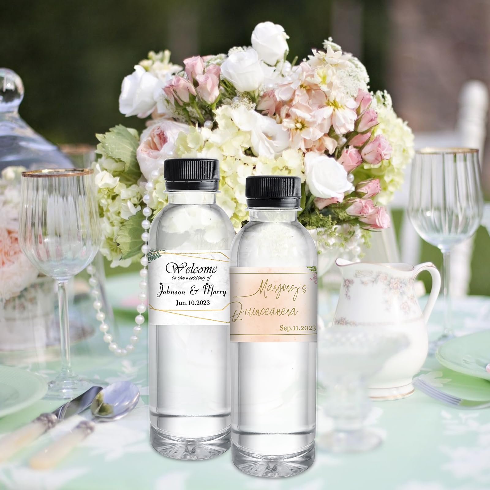 Amazon Lovdeying Personalized Water Bottle Labels For Wedding Custom Wedding Labels With Name For Water Bottle Stickers Waterproof Printable Photo Bottle Labels Bridal Shower Gifts 50 Pcs Office Products