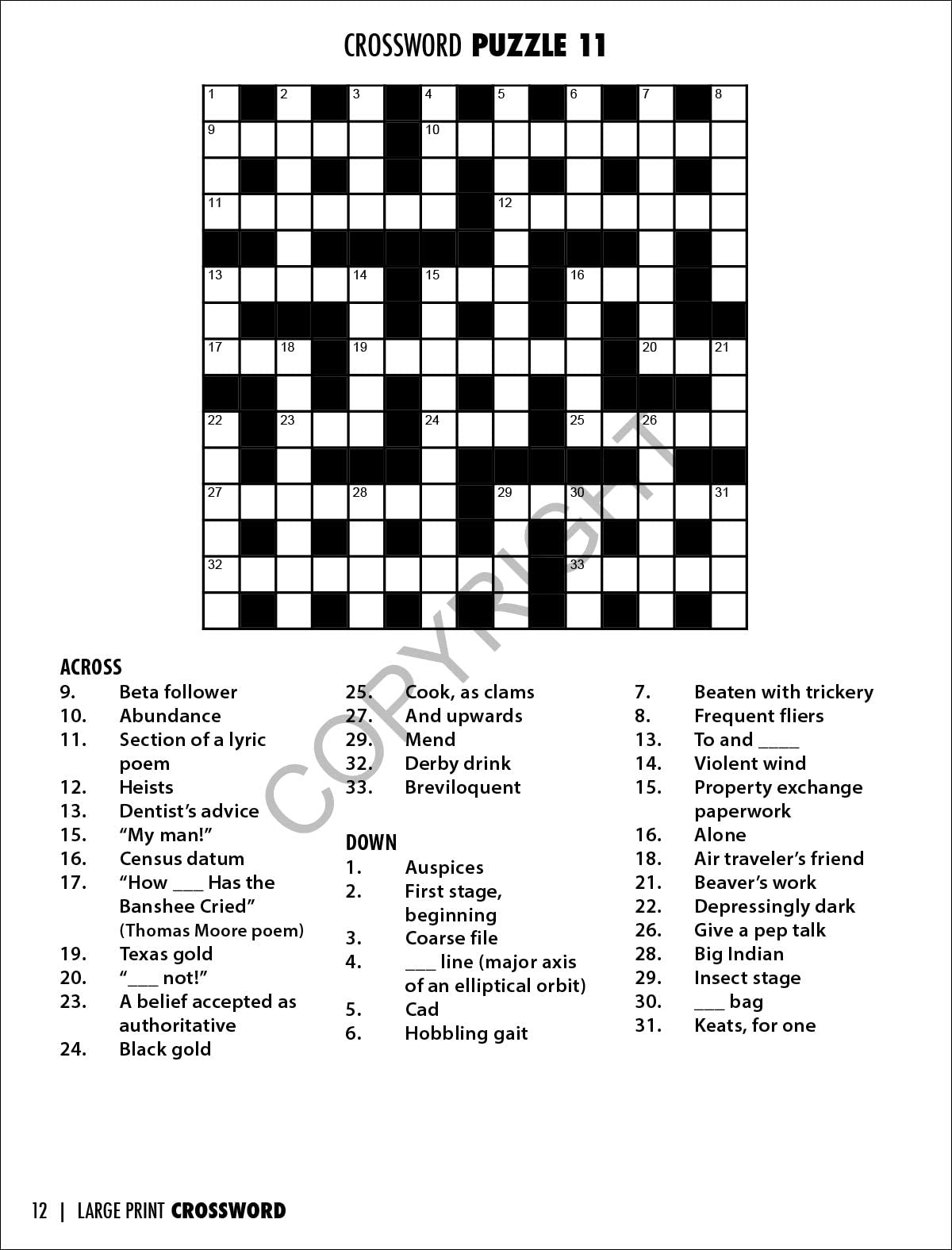 Amazon ZOCO Large Print Crossword Puzzle Books In Bulk 25 Pack Games For The Visually Impaired And Seniors Gifts For Nursing Home Worksheets Library
