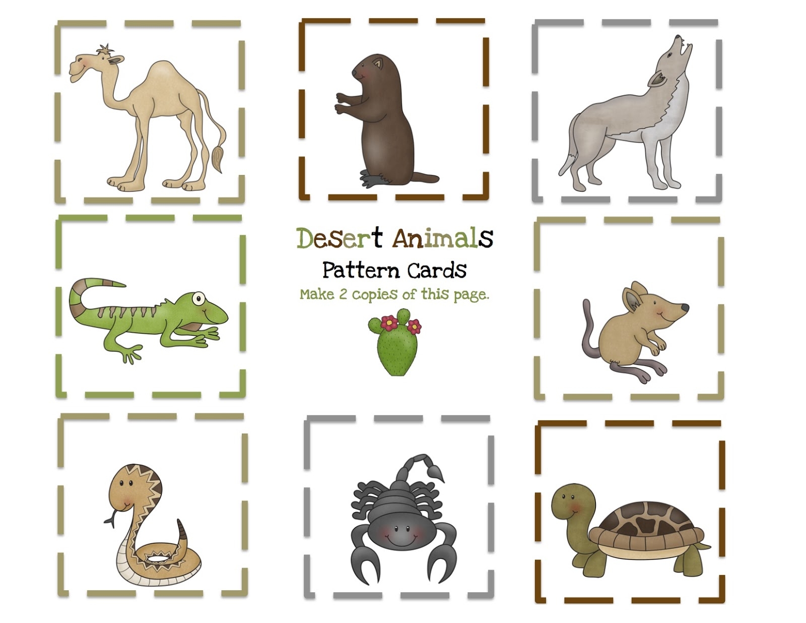 Printable Pictures Of Desert Animals And Plants