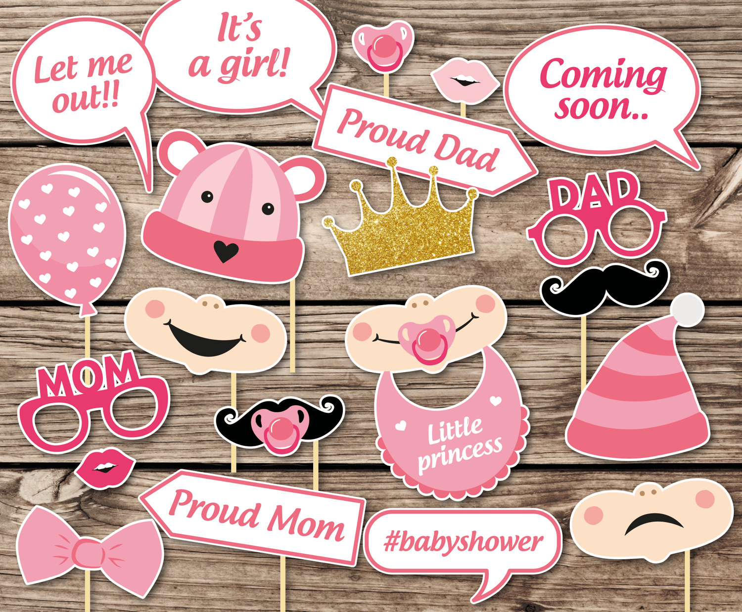 Baby Shower Photo Booth Props Printable