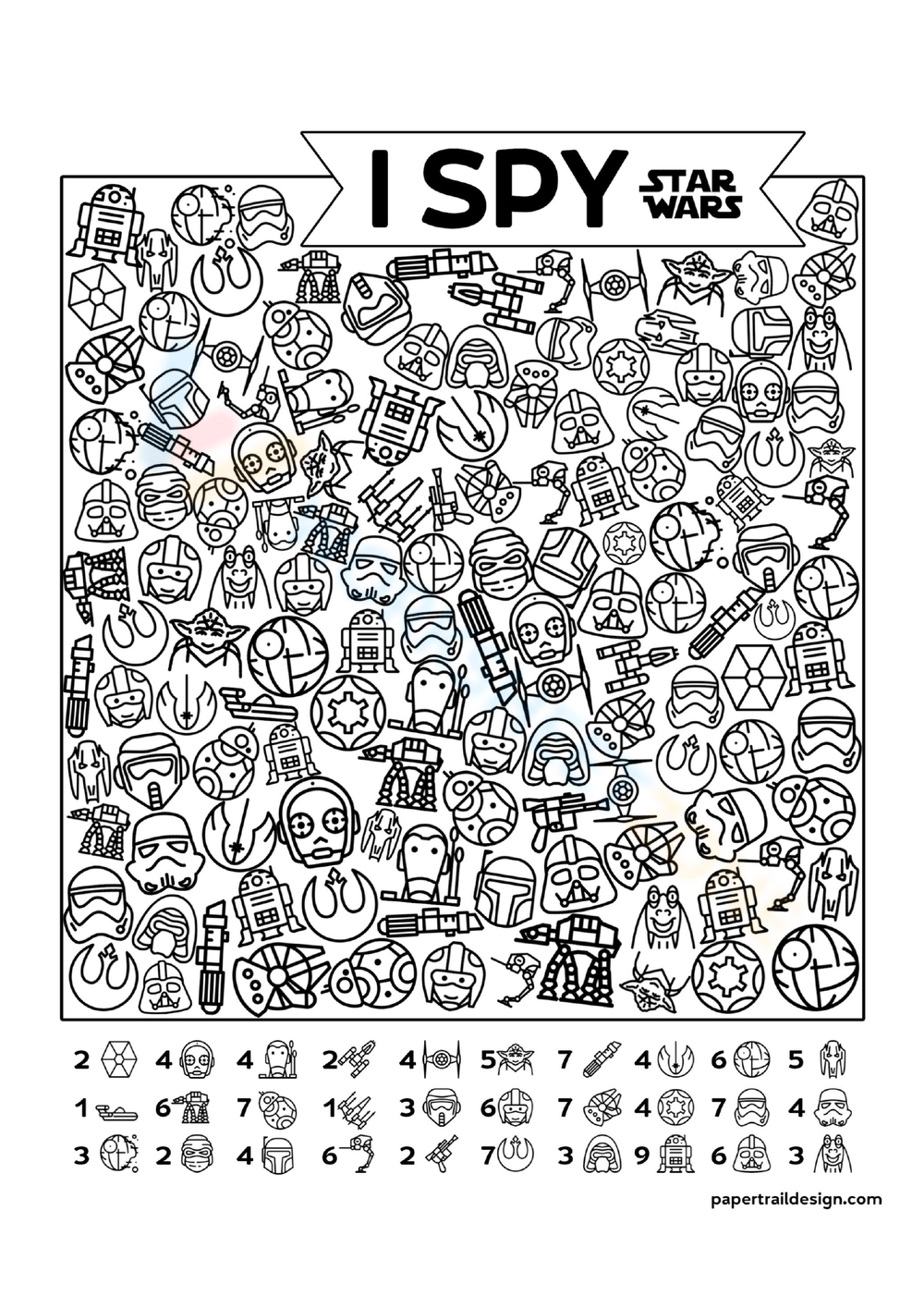 Star Wars Eye Spy Printable Fre
