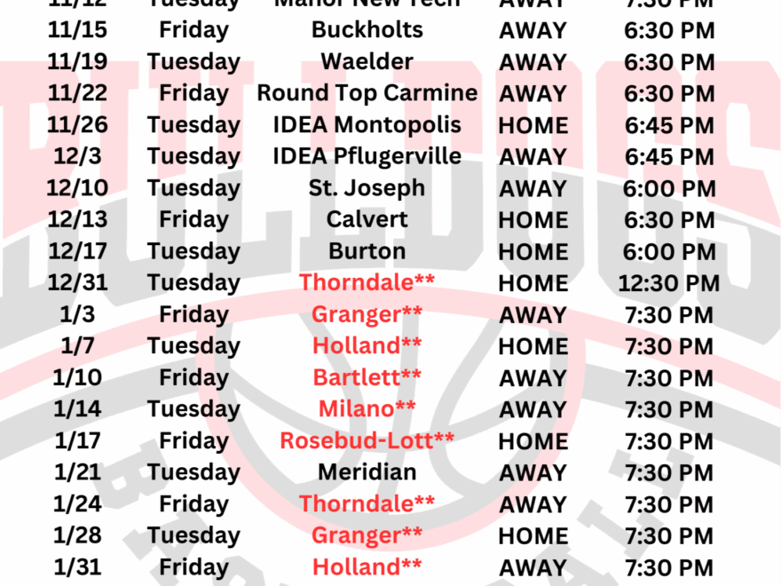 Basketball McDade ISD
