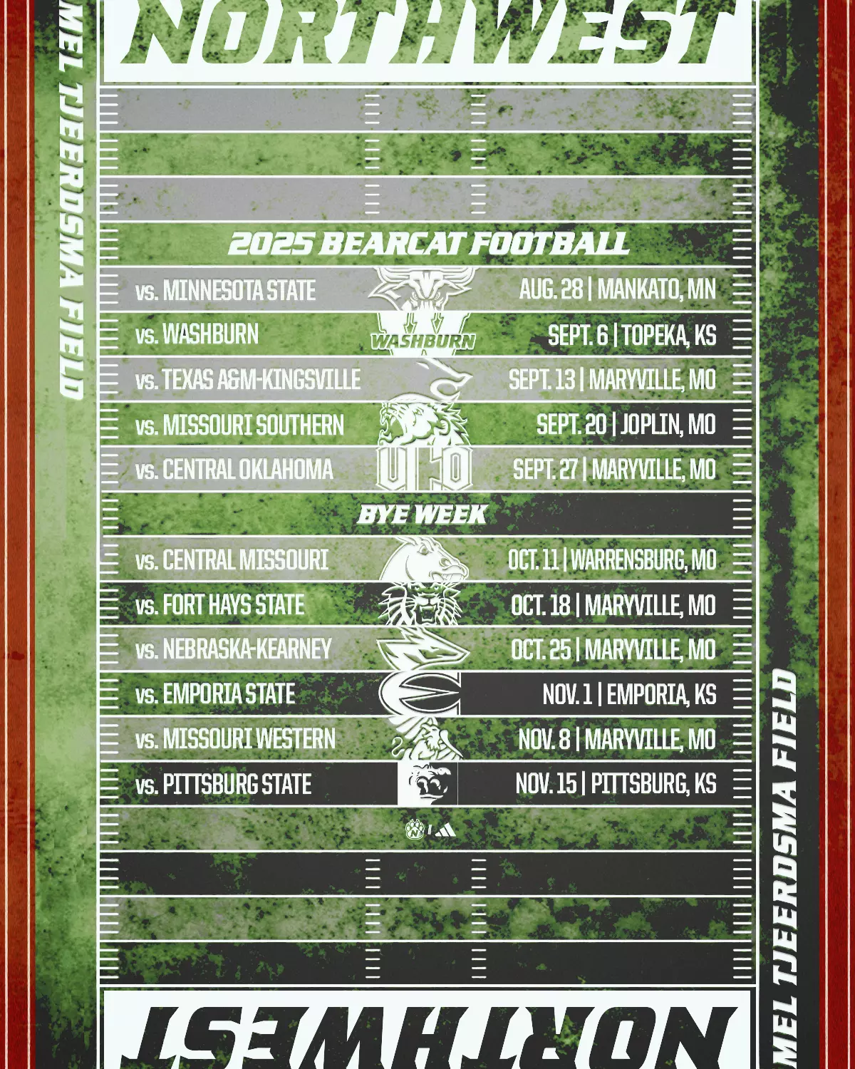 Bearcats Unveil 2025 Football Schedule Northwest Missouri State Athletics