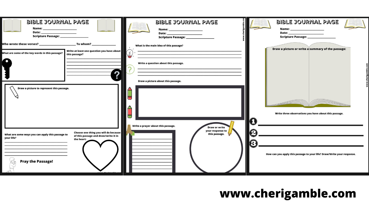 Bible Journaling Pages For Kids Cheri Gamble