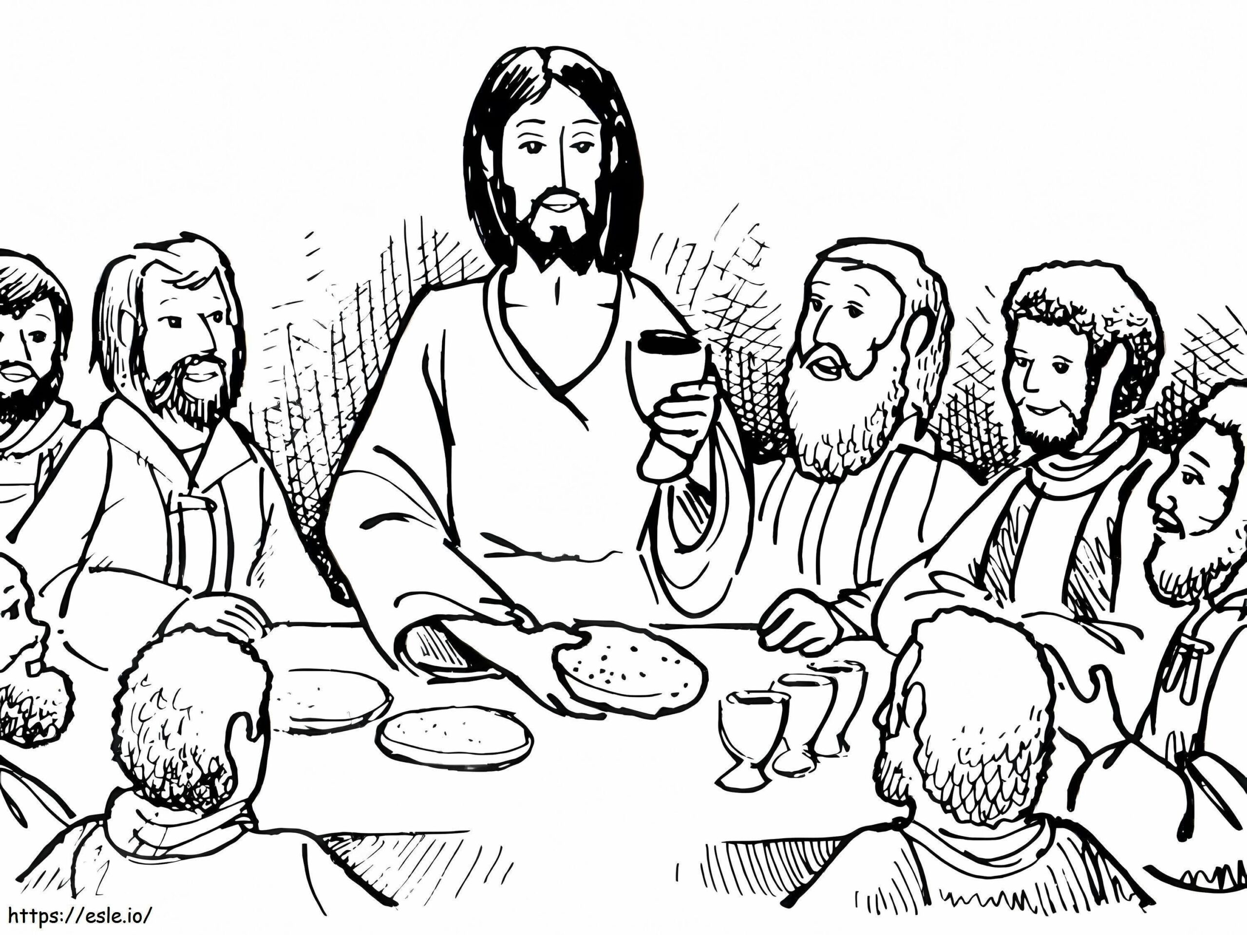 The Last Supper Printable Coloring Pages