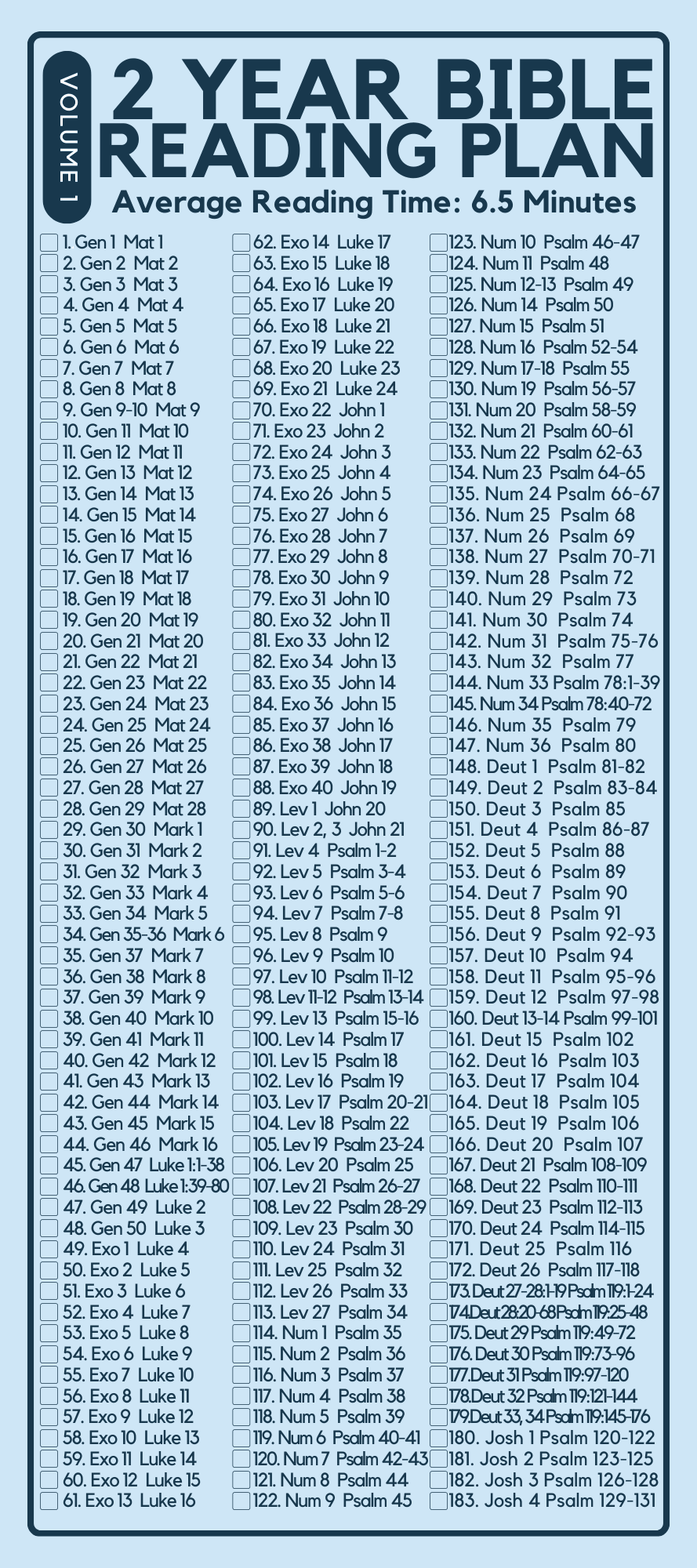 Bible Reading Plan
