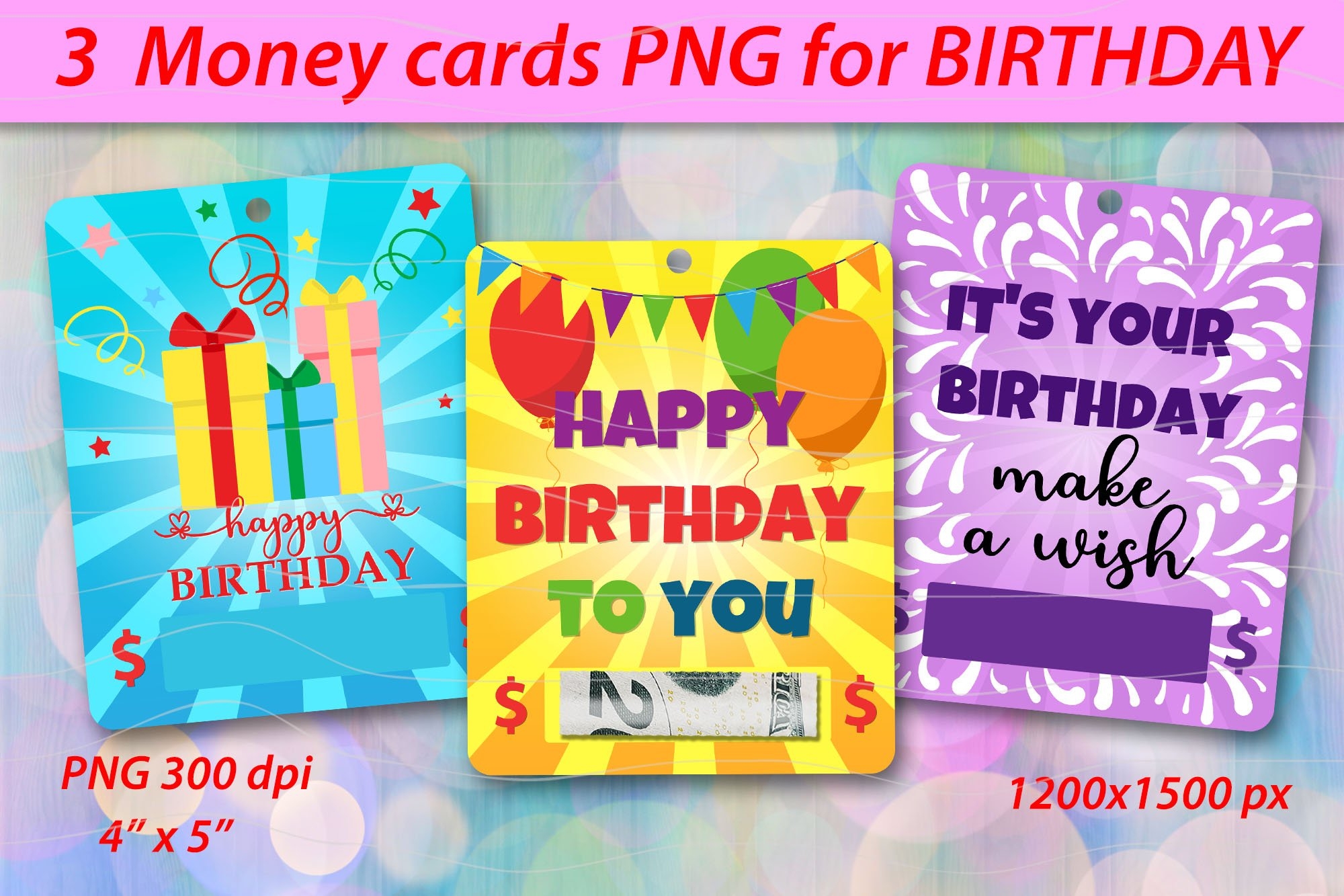 Birthday Money Card Png Printable Birthday Card Template