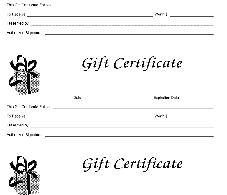 Blank Gift Certificate Printable Fill Out Sign Online DocHub