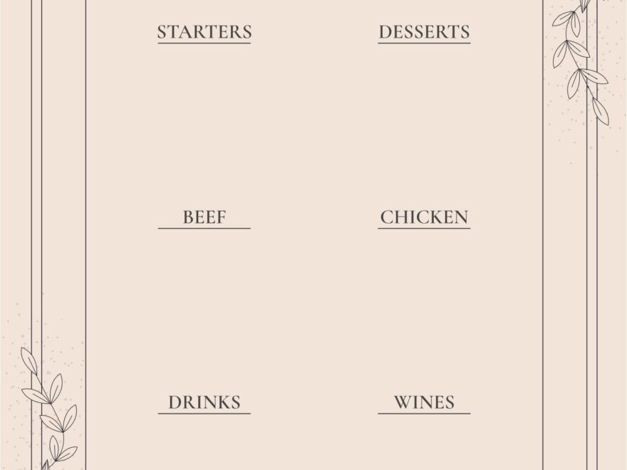 Blank Restaurant Menus 10 Free PDF Printables Printablee