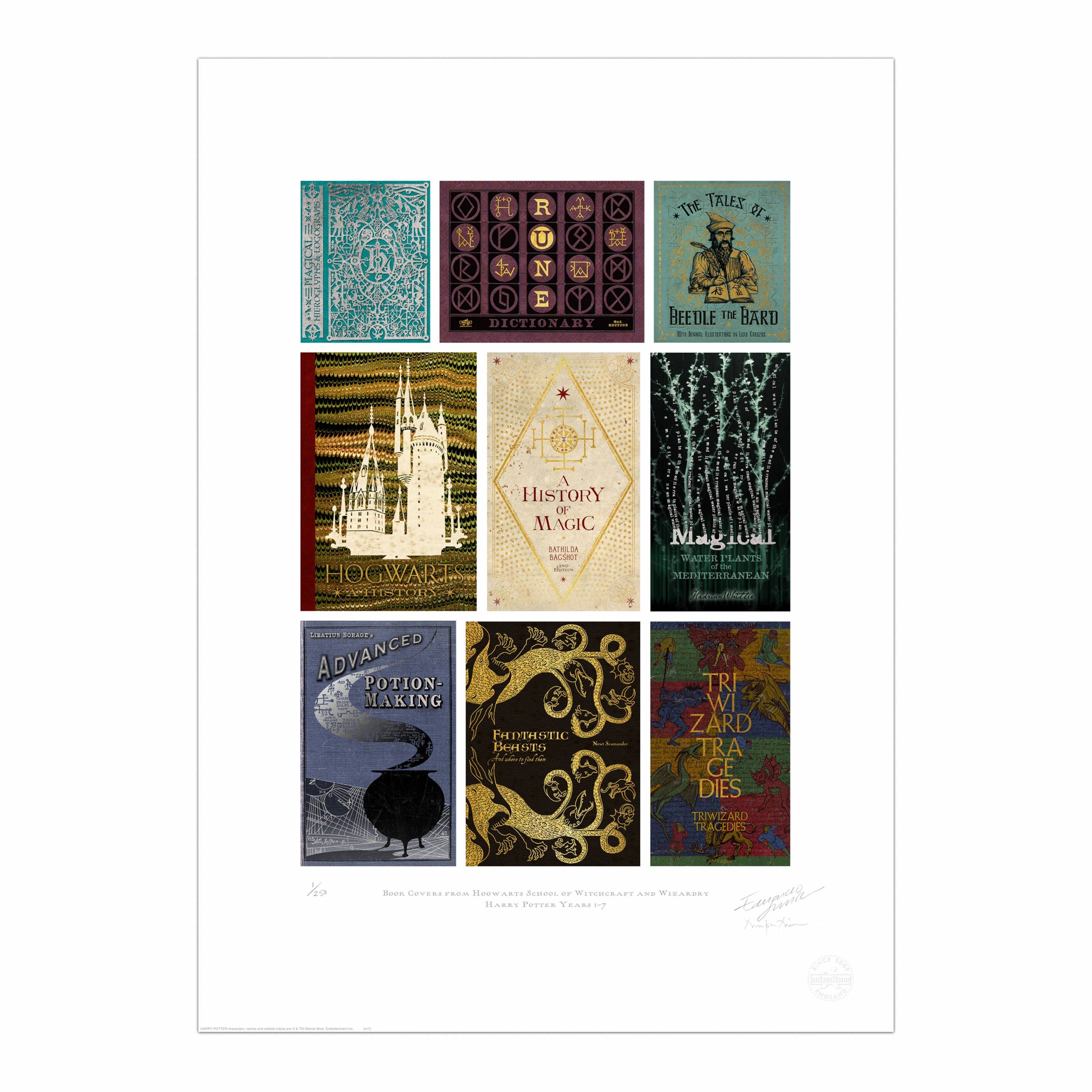 Book Covers From Hogwarts School Of Witchcraft And Wizardry MinaLima