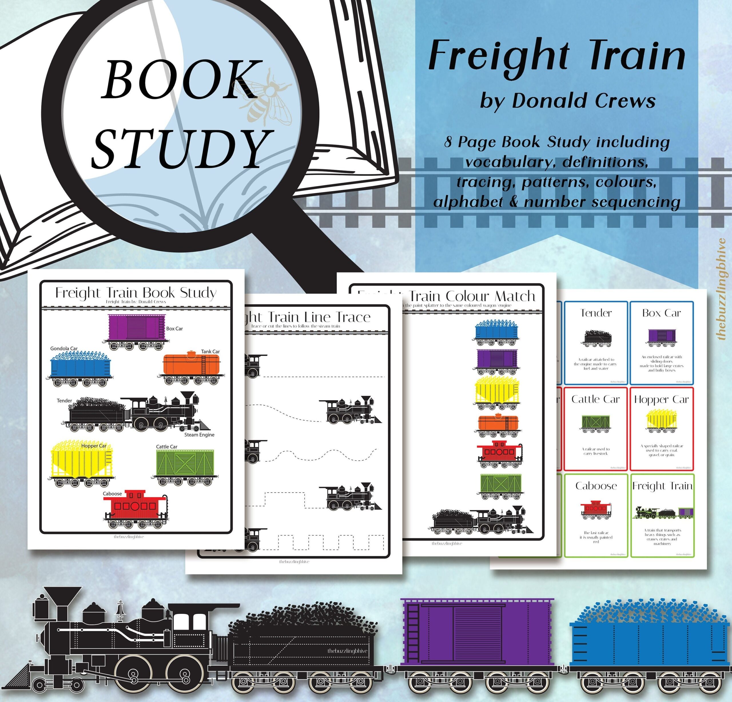 Book Study Freight Train By Donald Crews Etsy