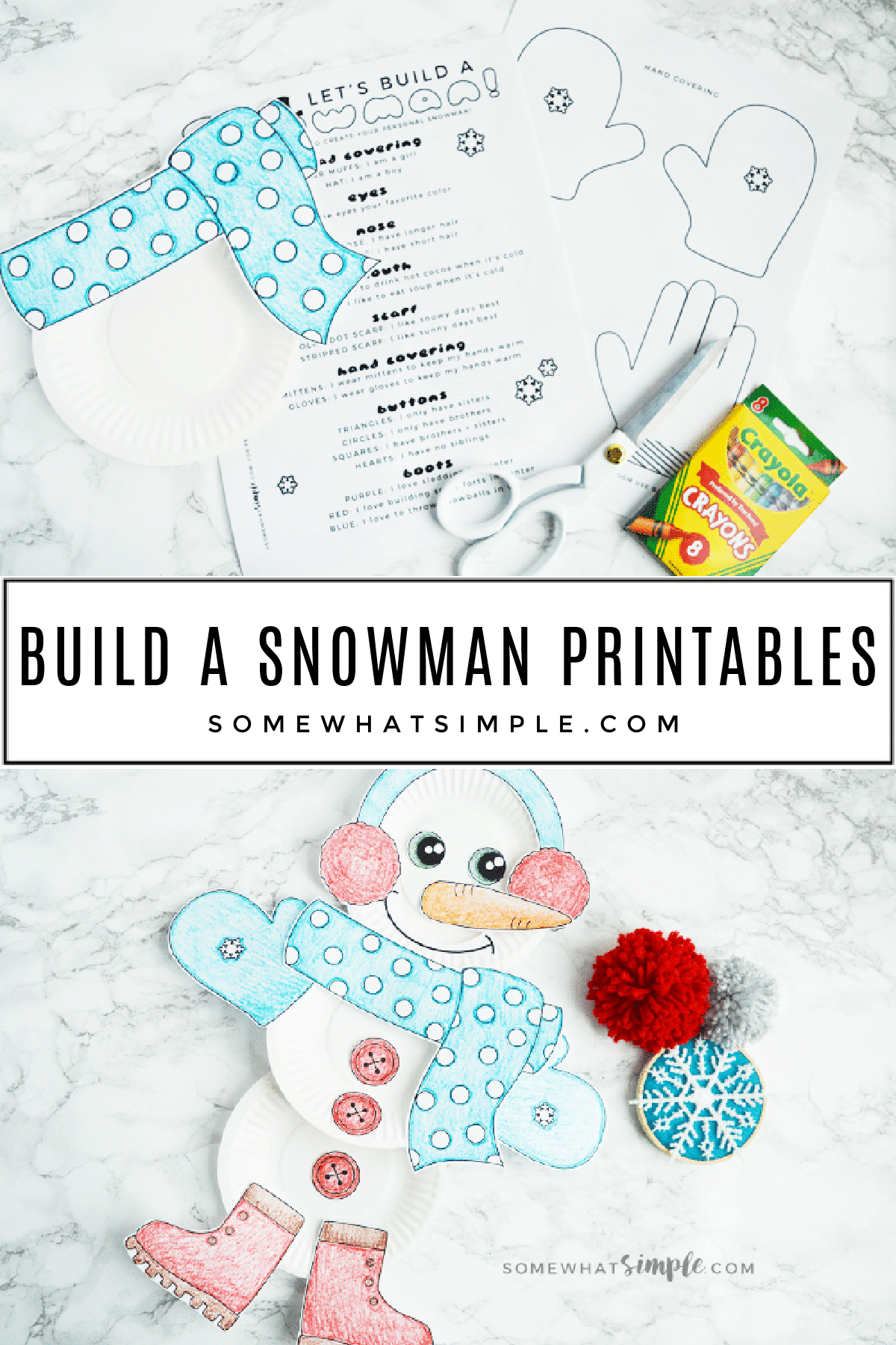 Build A Snowman Activity Kit For Kids Free Printables 