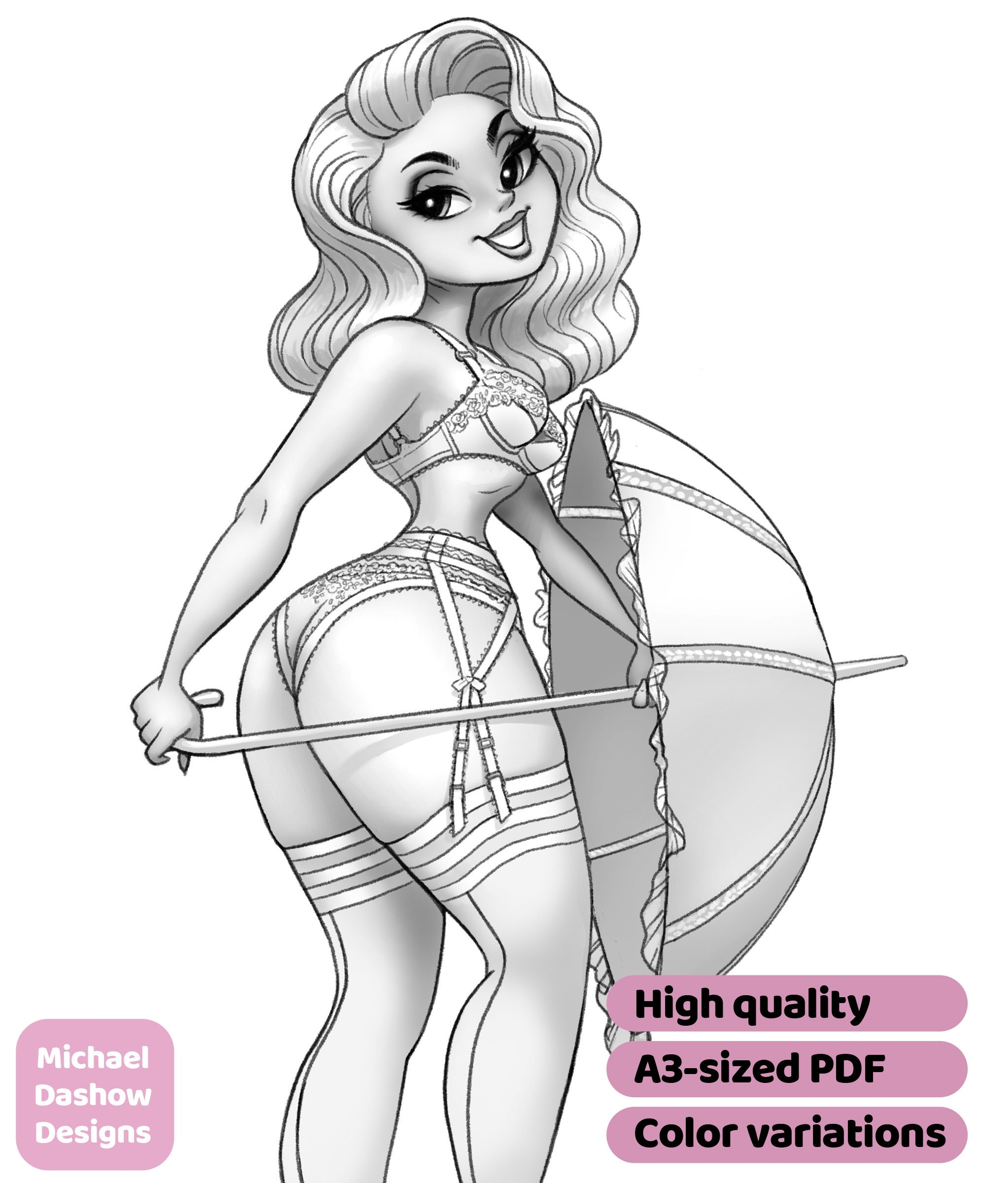 Burlesque 3 pack Printable Adult Coloring Page Instant Download Etsy