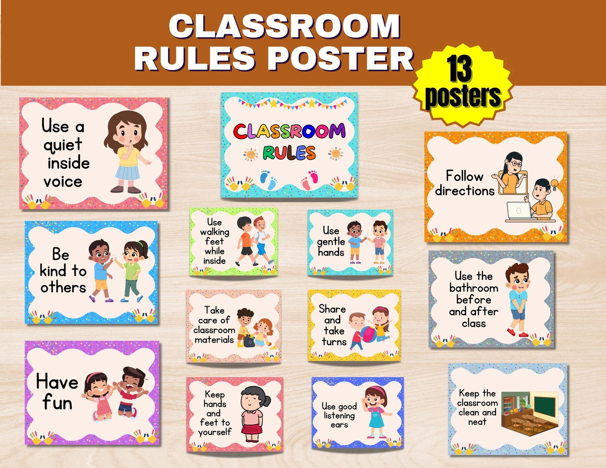Buy Classroom Rules Printable Daycare Rules Classroom Rules Daycare Classroom Rules Posters Download PDF Behavior Rules I Pre k Rules Online In India Etsy